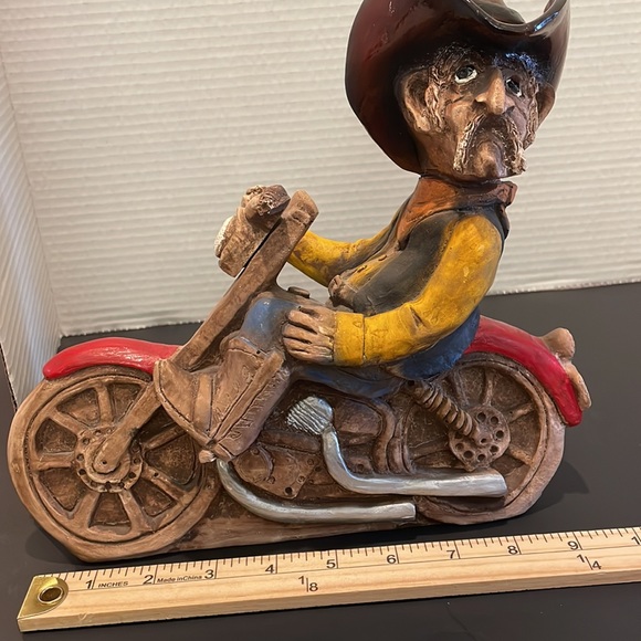 Shade Tree Creations Country Cowboy Biker Handcrafted Motorcycle Decor - Picture 3 of 14